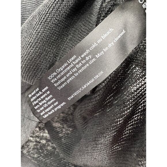 Eileen Fisher Organic Linen Knit Graphite Hooded Wrap Cardigan XXS NWT - Picture 6 of 10